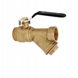 Zawór kulowy z filtrem skośny 3/4'' GZ-GW