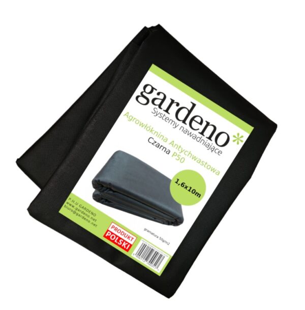 Agrowłóknina CZARNA P50 1,6x10m z zestawem kotw 20 sztuk - obrazek 2