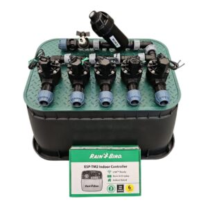 Zestaw Rain Bird HV 5 sekcji: kolektor z filtrem i kompresorem, sterownik TM2 i studzienka PE 25