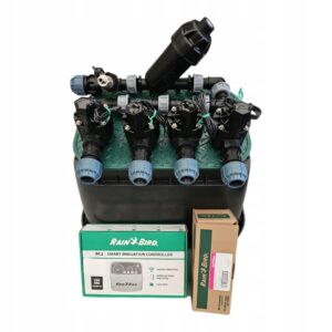 Zestaw Rain Bird HV 4 sekcje: kolektor z filtrem i kompresorem, sterownik RC2, czujnik RSDBex i studzienka PE 32