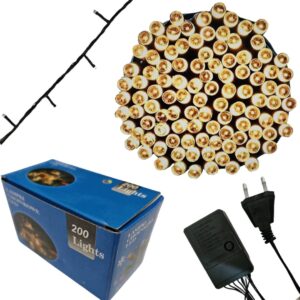 Lampki choinkowe świąteczne LED 200 BIAŁY CIEPŁY 12m Wewnętrzne/Zewnętrzne