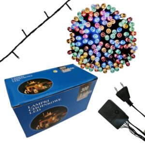 Lampki choinkowe świąteczne LED 300 MULTI Wewnętrzne Zewnętrzne