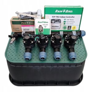 Zestaw Rain Bird 4 sekcje HV Kompresor Sterownik TM2 RSDBEX Moduł WiFi PE25