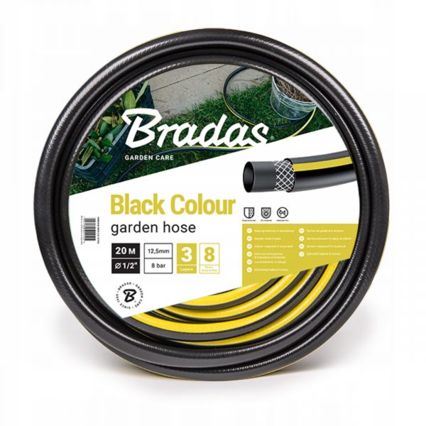 WĄŻ OGORODOWY BRADAS BLACK COLOUR 1/2` 30 METRÓW + GRATIS SZYBKOZŁĄCZKA 1/2 - obrazek 2