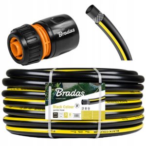 WĄŻ OGRODOWY BRADAS BLACK COLOUR 1/2`` 50 METRÓW + GRATIS SZYBKOZŁĄCZKA 1/2