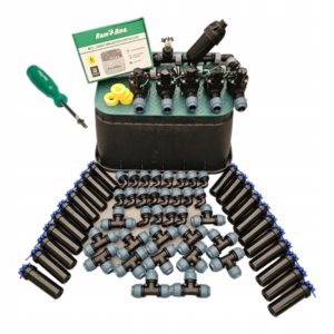 Zestaw nawadniania Rain Bird 5 sekcji Sterownik RC2 + 20 zraszaczy 3504