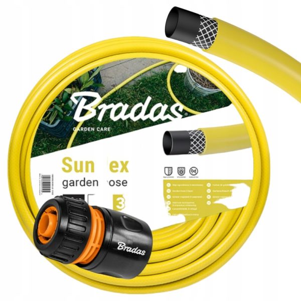 WĄŻ OGRODOWY SUNFLEX BRADAS 1/2`` 50 metrów + GRATIS SZYBKOZŁĄCZKA 1/2