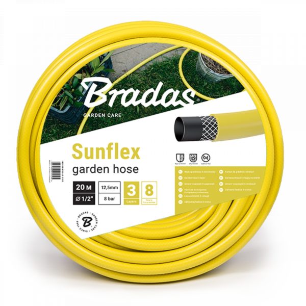 WĄŻ OGRODOWY SUNFLEX BRADAS 1/2`` 30 metrów + GRATIS SZYBKOZŁĄCZKA 1/2 - obrazek 3