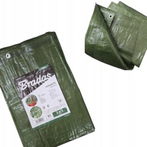 PLANDEKA 3x3 WZMACNIANA ochronna MROZOODPORNA 90g 3x3m PODWÓJNA KRAWĘDŹ