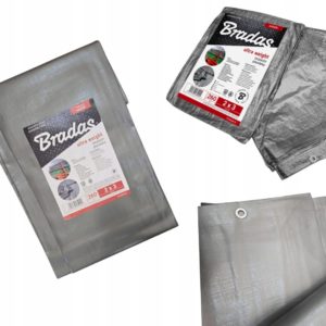 PLANDEKA 2x3m WZMACNIANIA OCHRONNA 260g WOODOODPORNA ULTRA WEIGHT na śnieg