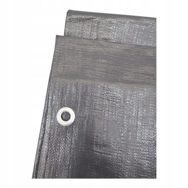PLANDEKA OCHRONNA 2x3 na wiatr deszcz śnieg SZARA 200g WZMACNIANA GRAY 2x3m - obrazek 5