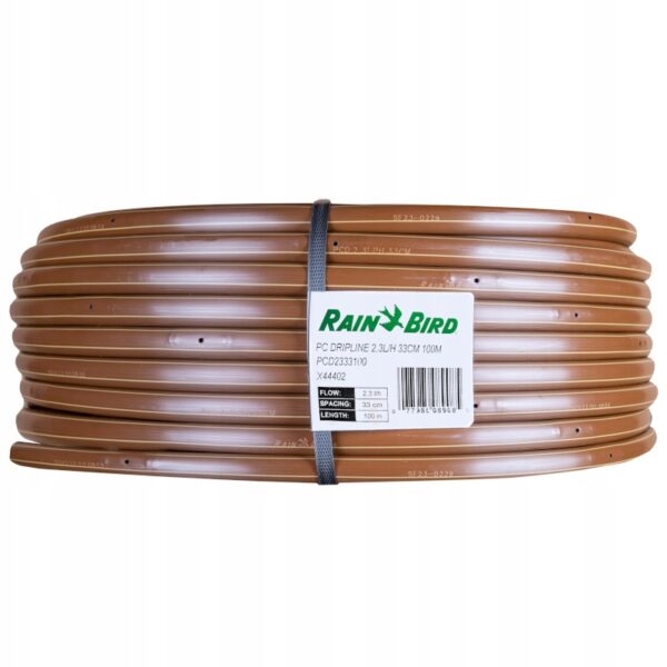LINIA KROPLUJĄCA z KOMPENSACJA RAIN BIRD brązowa EMITER 33cm 16mm 100m - obrazek 7