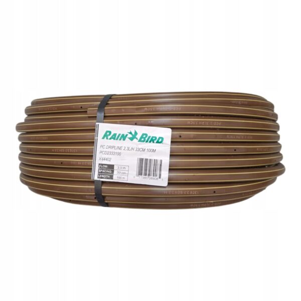 LINIA KROPLUJĄCA z KOMPENSACJA RAIN BIRD brązowa EMITER 33cm 16mm 100m - obrazek 3