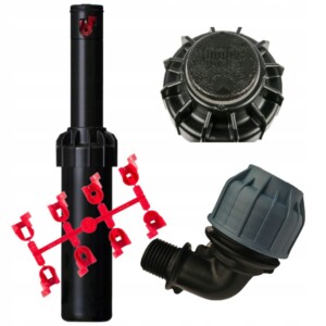 ZRASZACZ rotacyjny HUNTER PGJ 4`` Z REGULACJĄ 40-360 + KOLANO 25-1/2` PE 25