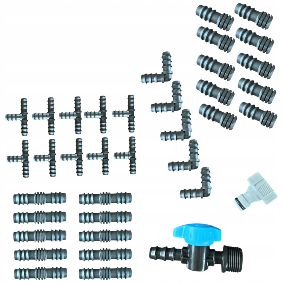 ZESTAW NAWADNIANIA KROPELKOWEGO Linia kroplująca 100m CZARNA szpilki, 87 el - obrazek 5
