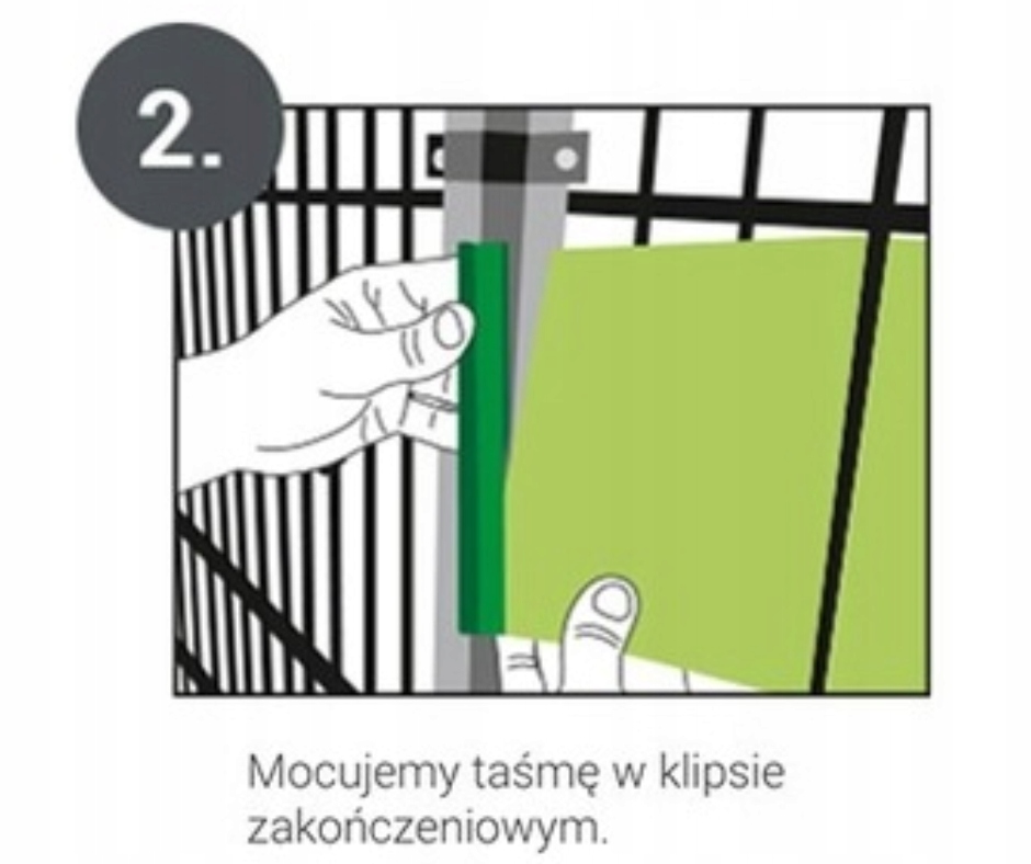 KLIPSY MONTAŻOWE do taśm i mat ogrodzeniowych DEKOMAT opakowanie 20 sztuk - obrazek 7