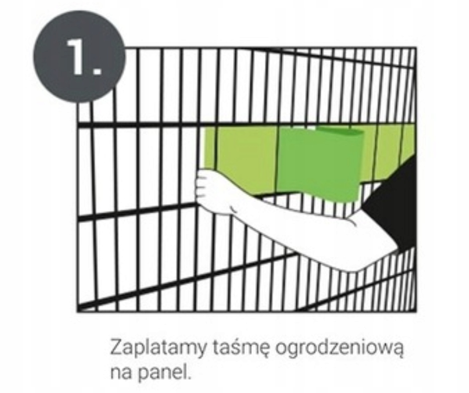 KLIPSY MONTAŻOWE do taśm i mat ogrodzeniowych DEKOMAT opakowanie 20 sztuk - obrazek 6