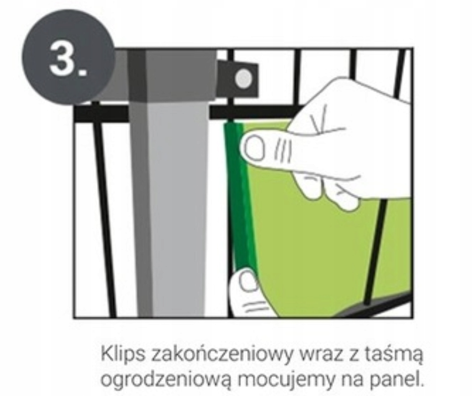 KLIPSY MONTAŻOWE do taśm i mat ogrodzeniowych DEKOMAT opakowanie 20 sztuk - obrazek 8