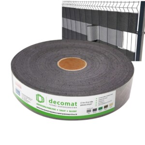 TAŚMA OGRODZENIOWA 4.7cmx26m GRAFIT Decomat na panele 3D taras balkon
