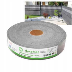 TAŚMA OGRODZENIOWA 4.7cmx26m Decomat SZARA na panele 3D taras balkon