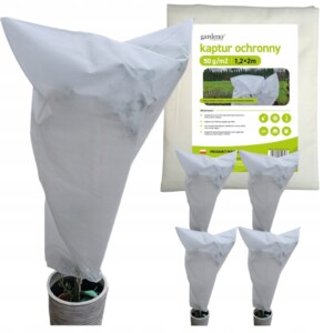KAPTUR na rośliny 1,2x2m WOREK ZIMOWY 120x200 Agrowłóknina SZNUREK 5 sztuk