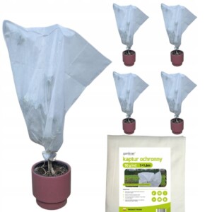 KAPTUR 1,6x1 na rośliny WOREK do okrywania na zimę 100x160cm ZESTAW 5 sztuk