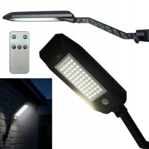 LAMPA ULICZNA solarna LED 600W czujnik ruchu zmierzchu PILOT OGRODOWA