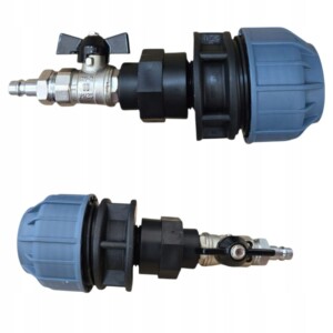 PRZYŁĄCZE KOMPRESORA zawór ODPOWIETRZNIK do spuszczenia wody na rurę PE 40