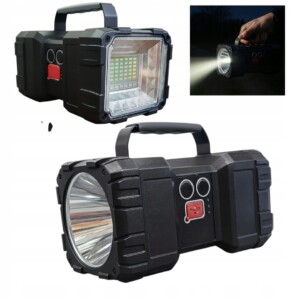 LATARKA LED szperacz AKUMULATOROWA mocna POWERBANK wodoodporna USB biwakowa